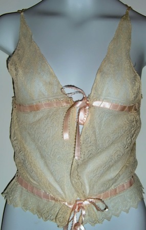 xxM309M 1910-20 Cotton Lace corset Cover made in Norway